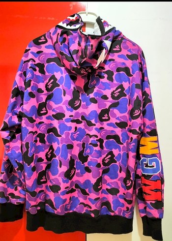 s/m Beden mor Renk Bape unisex mor ceket
