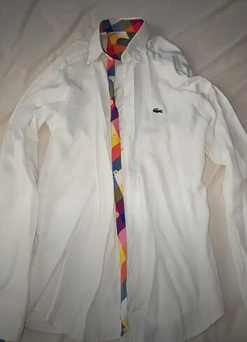 Lacoste marka erkek gömlek L beden 