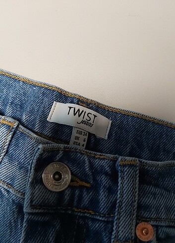 34 Beden Twist düz kesim jean