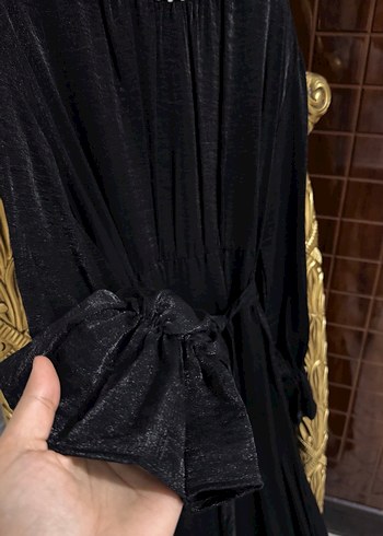 Uzun Siyah Gotik Elbise - Görsel 6