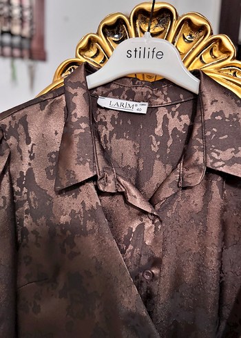 Kahverengi Uzun Elbise - Görsel 4