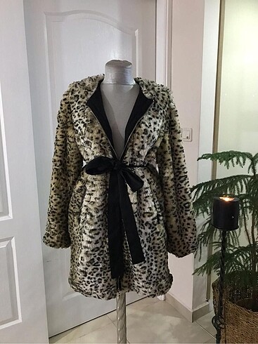 l Beden çeşitli Renk Leopar peluş kürk/kaban