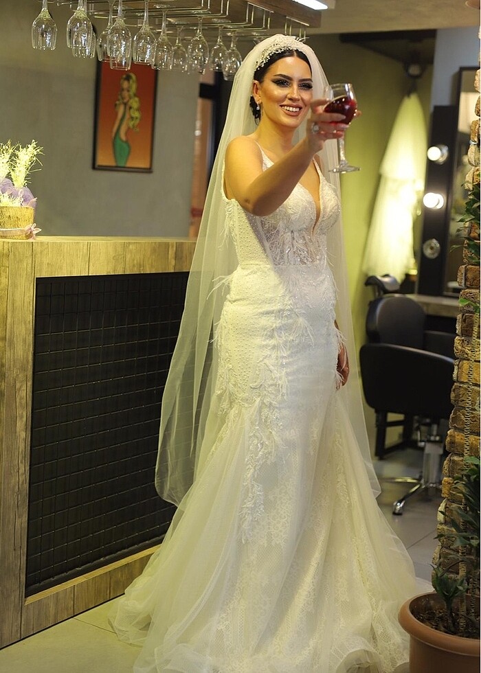 Aysira dantel gelinlik - Görsel 4