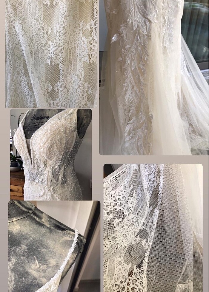 Aysira dantel gelinlik - Görsel 5