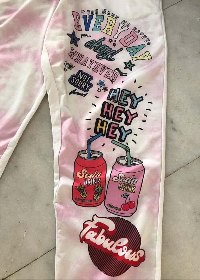 Cepli likralı eşofman altı/ pijama - Görsel 2