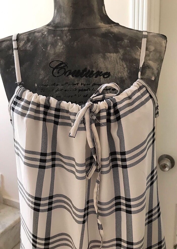 Askılı  şifon yazlık elbise - Görsel 2