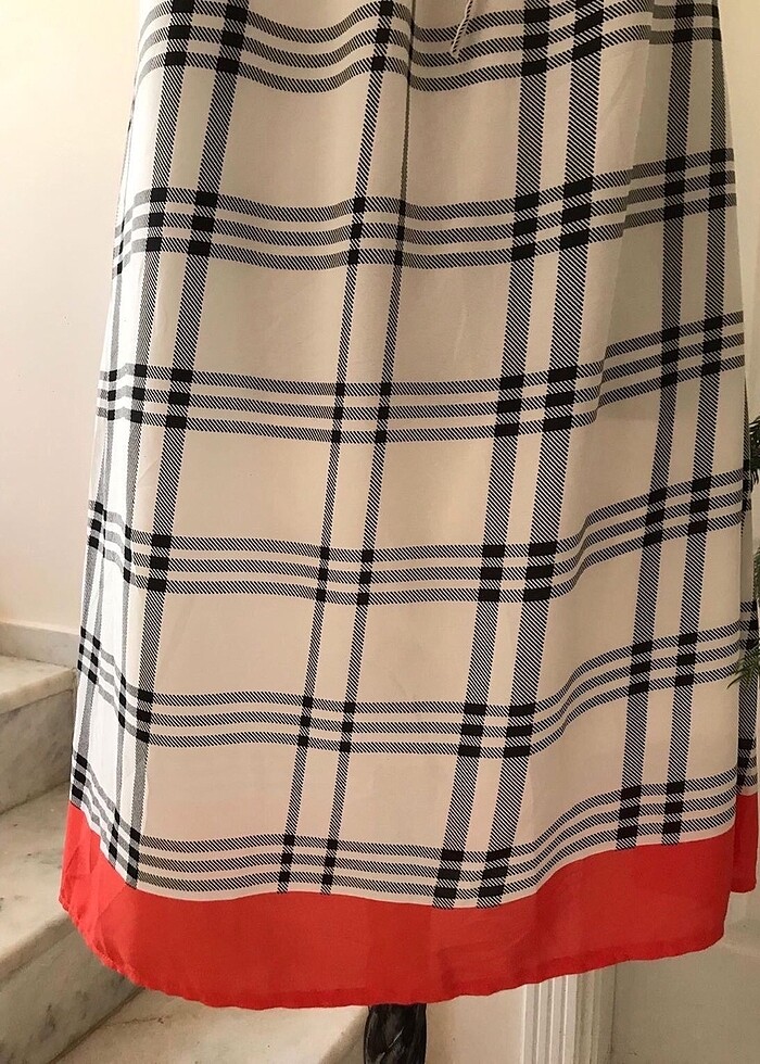 Askılı  şifon yazlık elbise - Görsel 3