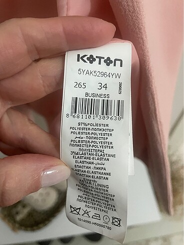 xs Beden pembe Renk Koton ceket