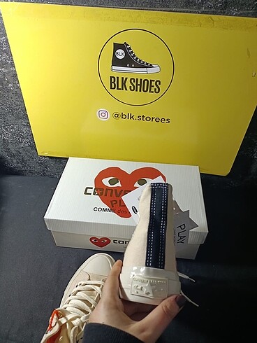 36 Beden ten rengi Renk Converse x Comme Des Garcons Krem