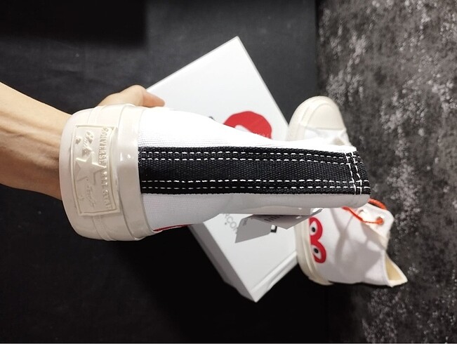 38 Beden beyaz Renk Converse x Comme Des Garcons Beyaz