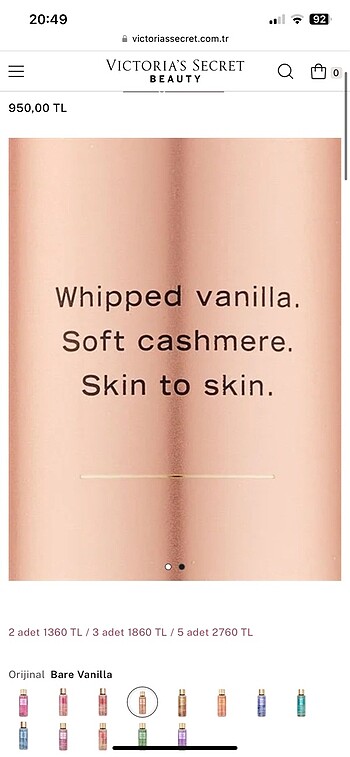 Victoria s Secret victoria secret bare vanilya