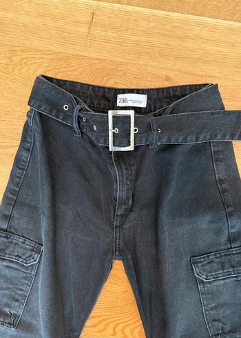 Zara Zara Siyah Kargo Jean