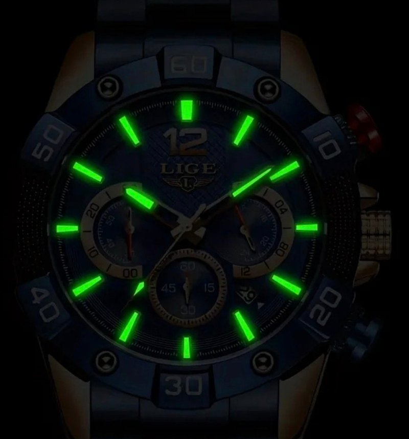SIFIR KUTUSUNDA, ORJİNAL LİGE KRONOGRAF KOL SAATİ - Görsel 4