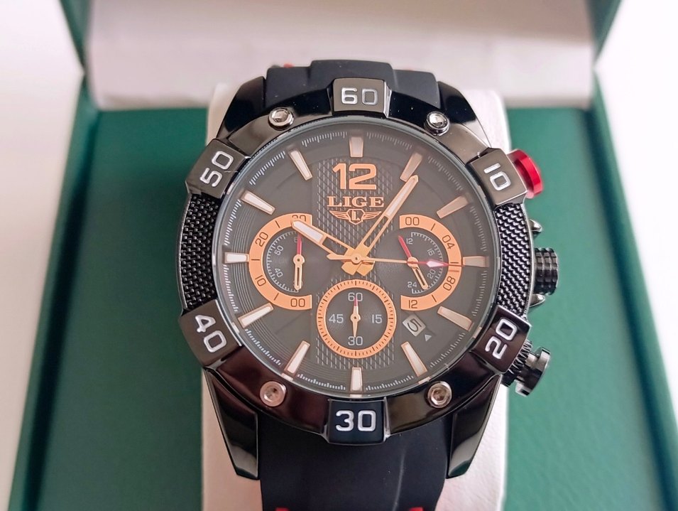 SIFIR KUTUSUNDA, ORJİNAL LİGE KRONOGRAF KOL SAATİ - Görsel 5