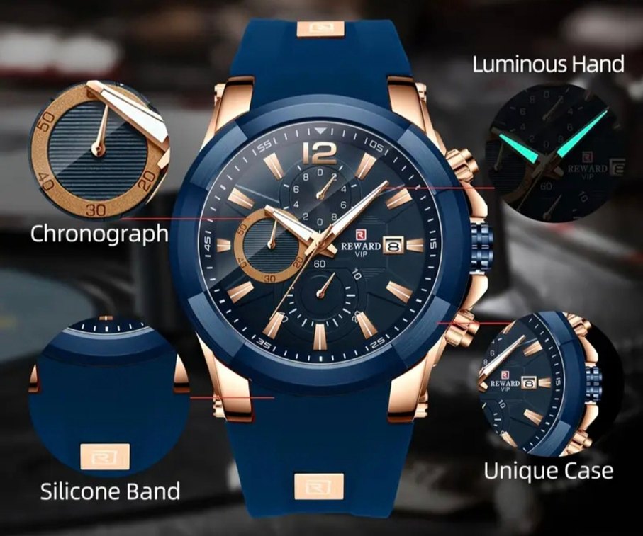 SIFIR KUTUSUNDA, ORJİNAL REWARD KRONOGRAF KOL SAATİ - Görsel 4