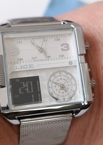 SIFIR KUTUSUNDA, ORJİNAL LİGE ANALOG ve DİJİTAL KOL SAATİ - Görsel 4