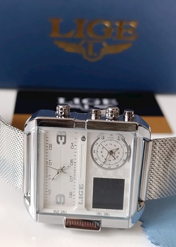 SIFIR KUTUSUNDA, ORJİNAL LİGE ANALOG ve DİJİTAL KOL SAATİ - Görsel 3