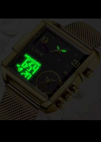 SIFIR KUTUSUNDA, ORJİNAL LİGE ANALOG ve DİJİTAL KOL SAATİ - Görsel 7