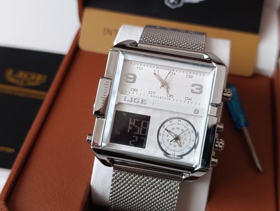 SIFIR KUTUSUNDA, ORJİNAL LİGE ANALOG ve DİJİTAL KOL SAATİ - Görsel 2