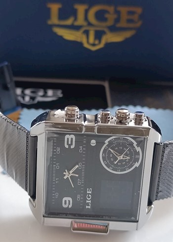 SIFIR KUTUSUNDA, ORJİNAL LİGE ANALOG ve DİJİTAL KOL SAATİ - Görsel 4