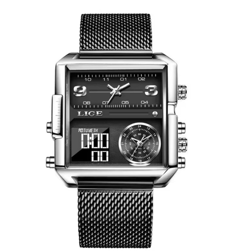 SIFIR KUTUSUNDA, ORJİNAL LİGE ANALOG ve DİJİTAL KOL SAATİ - Görsel 3