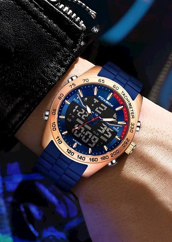 SIFIR KUTUSUNDA, ORJİNAL FOXBOX DİJİTAL ve ANALOG KOL SAATİ - Görsel 3