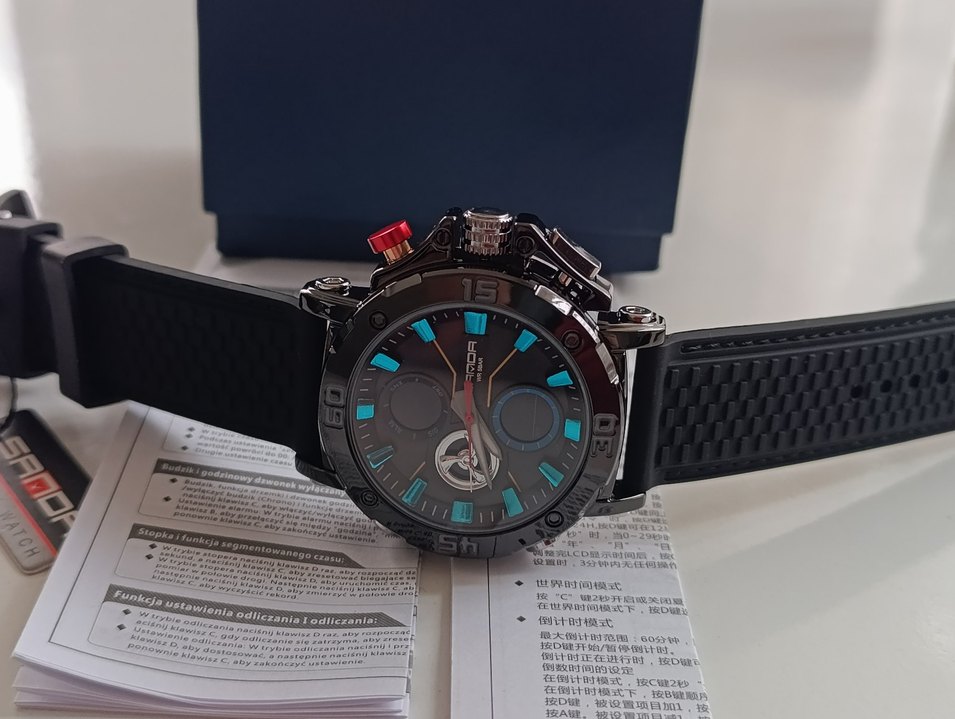 SIFIR KUTUDA, ORJİNAL SANDA DİJİTAL ve ANALOG KOL SAATİ - Görsel 4