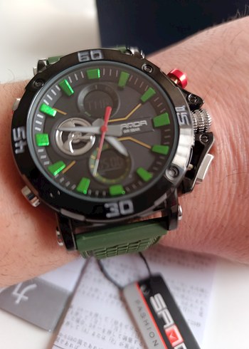 SIFIR KUTUSUNDA, ORJİNAL SANDA DİJİTAL ve ANALOG KOL SAATİ - Görsel 4