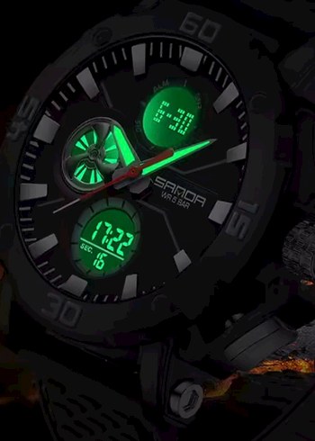 SIFIR KUTUSUNDA, ORJİNAL SANDA DİJİTAL ve ANALOG KOL SAATİ - Görsel 9