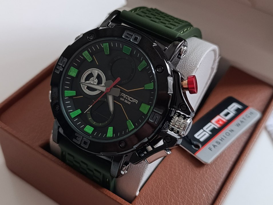 SIFIR KUTUSUNDA, ORJİNAL SANDA DİJİTAL ve ANALOG KOL SAATİ - Görsel 3