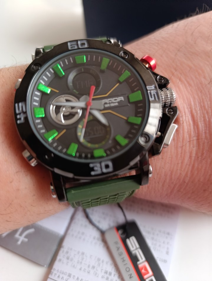 SIFIR KUTUSUNDA, ORJİNAL SANDA DİJİTAL ve ANALOG KOL SAATİ - Görsel 4