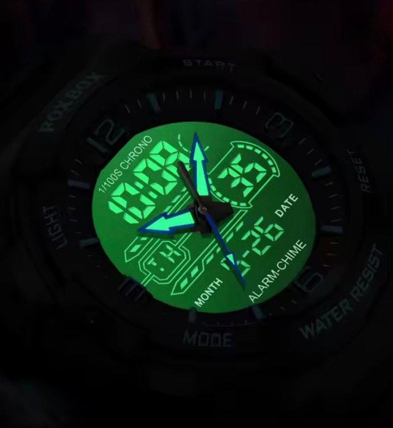 SIFIR KUTUSUNDA, ORJİNAL FOXBOX DİJİTAL ve ANALOG KOL SAATİ - Görsel 4