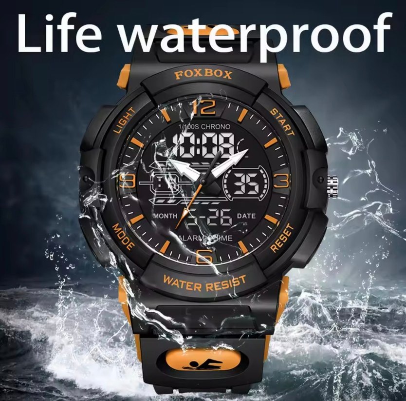 SIFIR KUTUSUNDA, ORJİNAL FOXBOX DİJİTAL ve ANALOG KOL SAATİ - Görsel 4