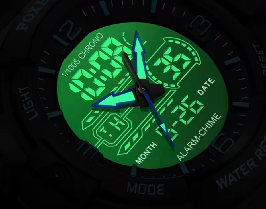 SIFIR KUTUSUNDA, ORJİNAL FOXBOX DİJİTAL ve ANALOG KOL SAATİ - Görsel 5