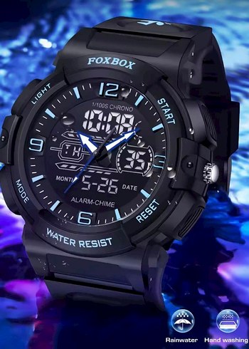 SIFIR KUTUSUNDA, ORJİNAL FOXBOX DİJİTAL ve ANALOG KOL SAATİ - Görsel 4