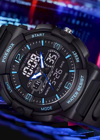 SIFIR KUTUSUNDA, ORJİNAL FOXBOX DİJİTAL ve ANALOG KOL SAATİ - Görsel 2