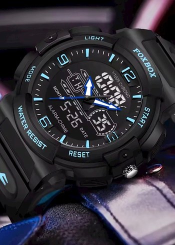 SIFIR KUTUSUNDA, ORJİNAL FOXBOX DİJİTAL ve ANALOG KOL SAATİ - Görsel 5