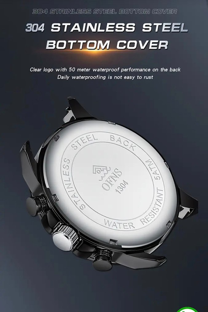 SIFIR KUTUSUNDA, ORJİNAL OFNS KRONOGRAF KOL SAATİ - Görsel 5