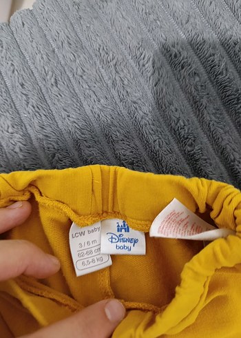 3-6 Ay Beden Erkek Çocuk Sarı Bol Kesim Pantolon