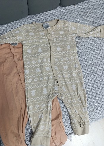 H&M Gri Uzun Kollu tulum