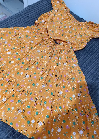 Sarı Çiçek Desenli etekli takım - Görsel 2