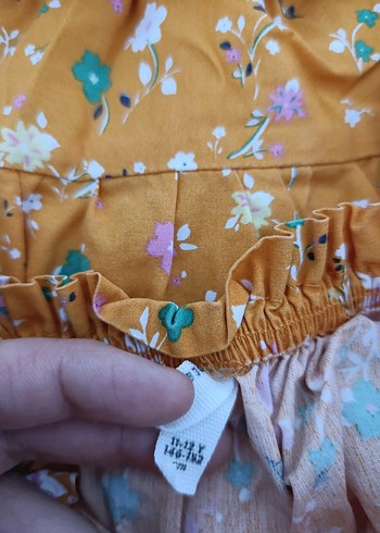 Sarı Çiçek Desenli etekli takım - Görsel 3