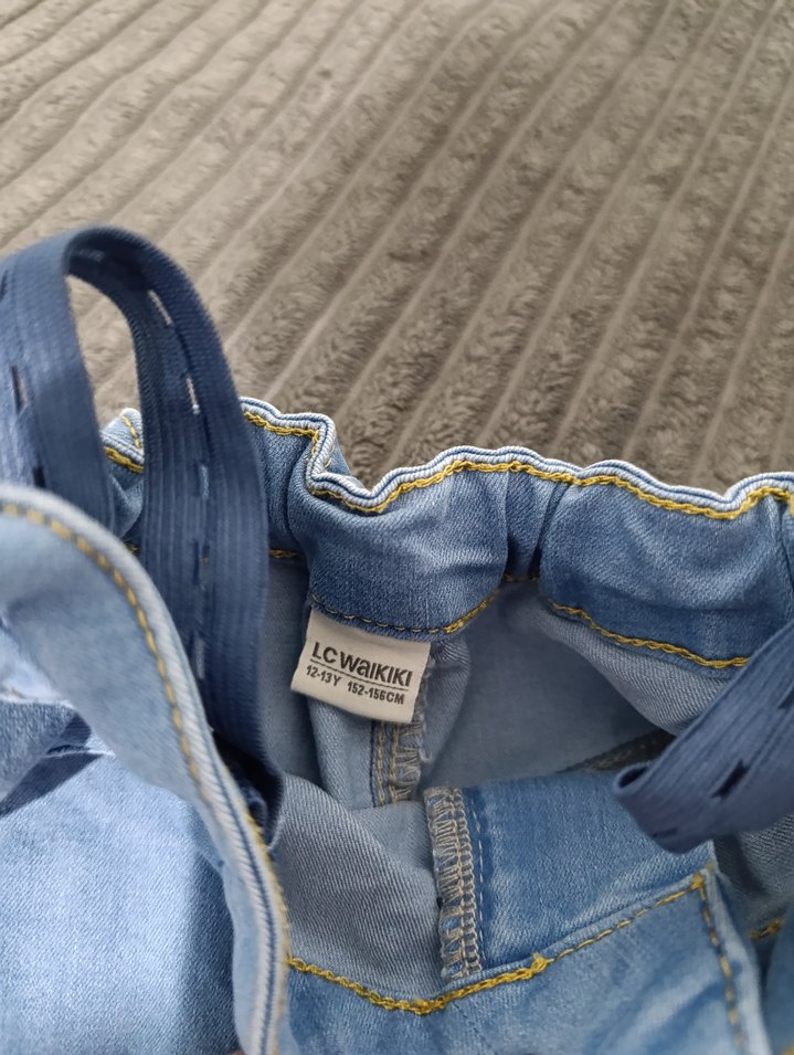 Kız Çocuk Açık Mavi Fırfırlı Denim Etek - Görsel 2
