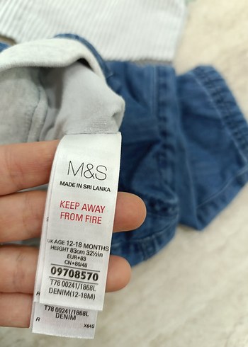 Erkek Bebek Gri Çizgili Kısa Kollu Gömlek ve Kot Pantolon - Görsel 3