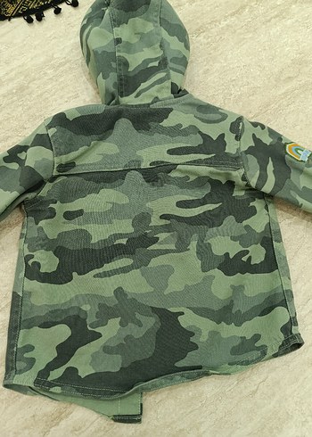 Kapüşonlu Kamuflaj Erkek Çocuk Ceketi - Görsel 4