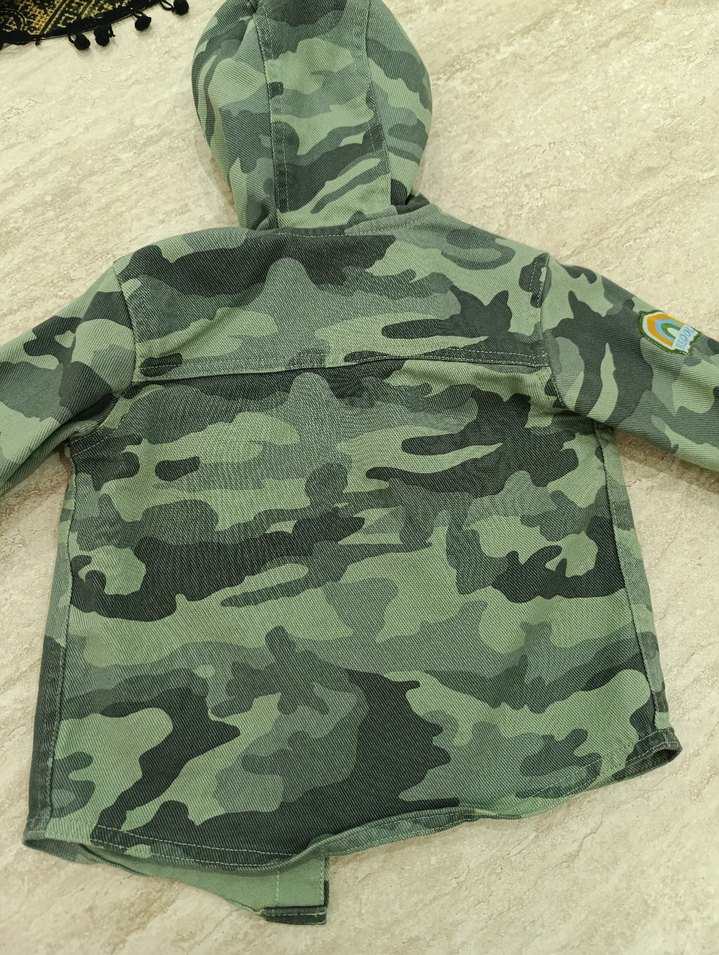 Kapüşonlu Kamuflaj Erkek Çocuk Ceketi - Görsel 4