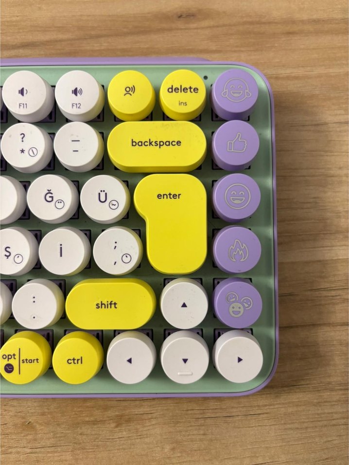 Logitech Popkeys Mekanik Emoji klavye - Görsel 4