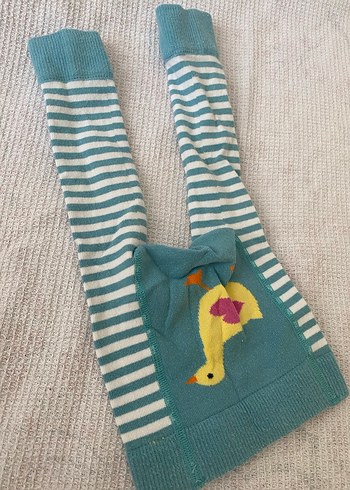 Beyaz Nakışlı Örgü Bebek Kız Takımı - Görsel 7