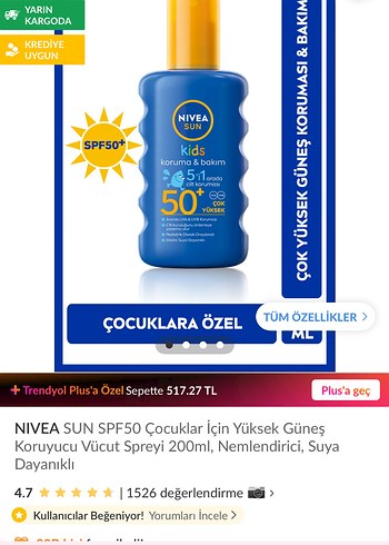 Nivea Sun Kids Koruyucu ve Bakım SPF 30 Güneş Kremi - Görsel 4