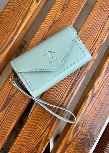 Çok Renkli Deri Bohem Clutch Cüzdan - Görsel 5